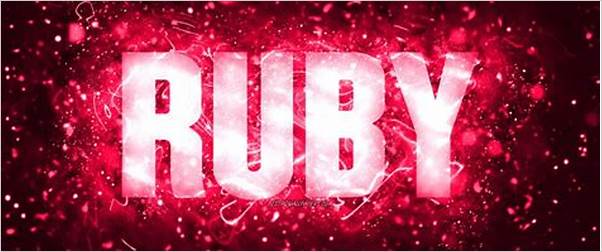 significato del nome ruby: origine, popolarità e soprannomi